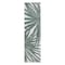 World Rug Gallery Tropical Leaves Nature Inspired Indoor/Outdoor Runner Rug 2' x 7' Green 4030GREEN2X7 - alternate 4